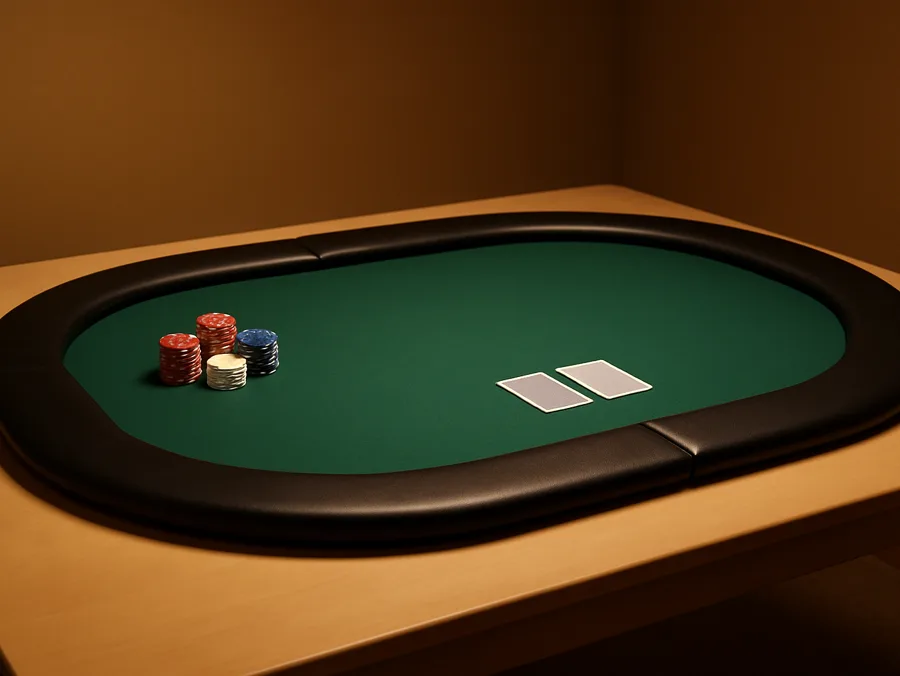 Folding poker table top